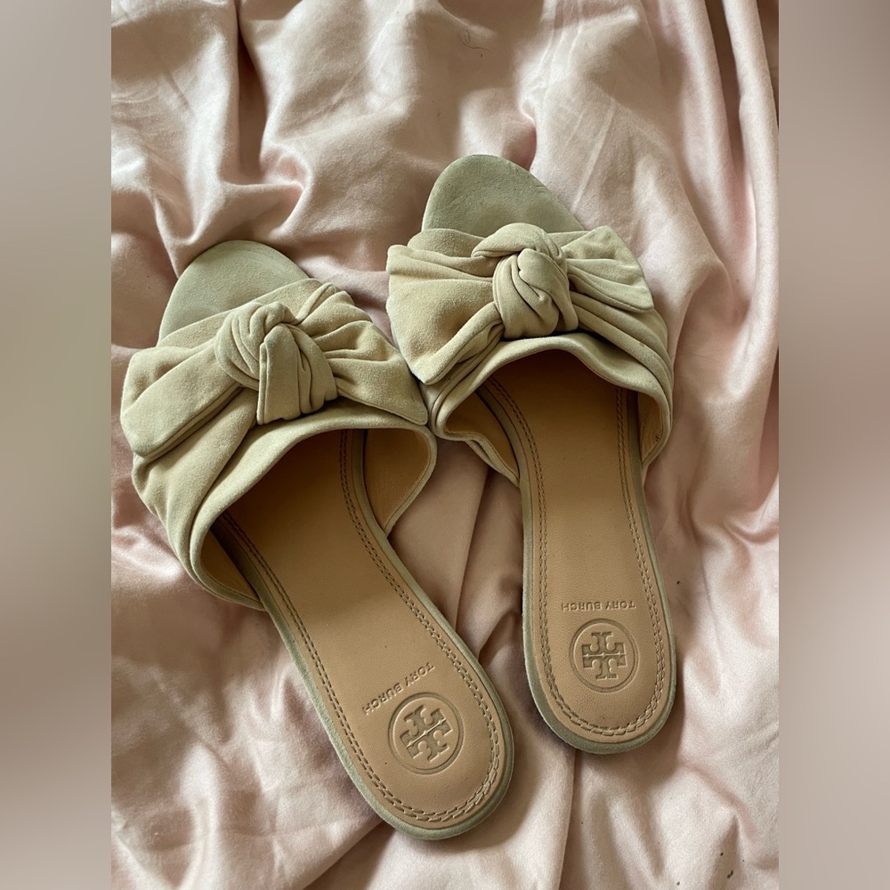 Tory Burch Pink Suede Sandals